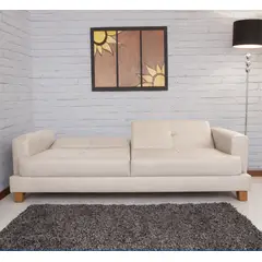 SOFA MARKET - SOFA CAMA KUBIK 3 PUESTOS TELA BEIGE