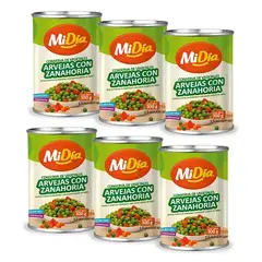 GARABATOS - Arveja Con Zanahoria Mi Dia Lata 6 Latas X300gr