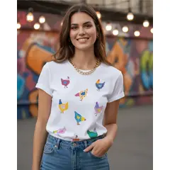 MANO SAGRADA - CAMISETA GALLINITAS COOL