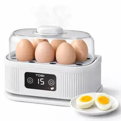TECNOHOGAR JS - Olla Hervidor Huevos Cocidos Electrica Digital Vaporera