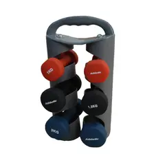 FITNESS MARKET - Set de Mancuernas Athletic Fitness Negro Uso Deportivo