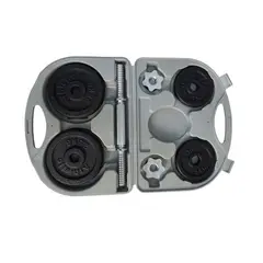 FITNESS MARKET - Set de Mancuernas Ajustables 10 Kg Black Painted Dumbbell