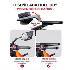 GENERICO - Espejos tipo Alerón para moto Naked y Obsequio