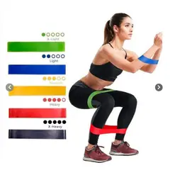 ONE PIXEL - Bandas Elasticas Lisas Ejercicio Resistencia Kit x 5