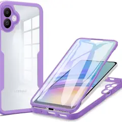 GENERICO - Estuche Protector Case Funda 2 En 1 Full 360 Para Samsung A06 Lila
