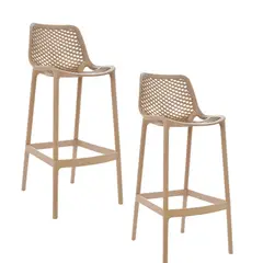 DISTRIONLINE - Set X2 Butacos de Barra Berlin Dos Niveles Polipropileno 65 cm