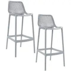 DISTRIONLINE - Set X2 Butacos de Barra Berlin Dos Niveles Polipropileno 75 cm