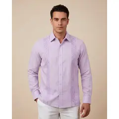 OSVITH - Camisa Guayabera Manga Larga