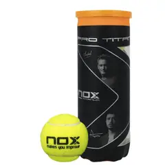 NOX - Pelotas Bolas Pro TITANIUM Padel Tubo 3 Pelotas