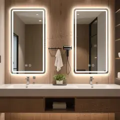 MULTIPLACE COLOMBIA - Espejo Con Luz Led 3 Tonos Rectangulo Vertical 50x70