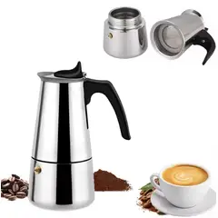 GENERICO - Cafetera Italiana Acero inoxidable de 12 tazas (600ml)