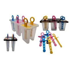 MAZUGI - Set 6 Moldes Para Helado Casero Paletas Con Palito Colores