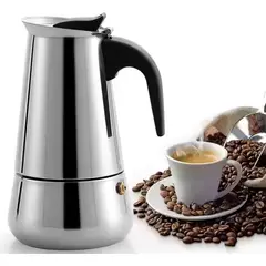 GENERICO - Cafetera Moka Italiana Aluminio de 6 tazas (300ml)