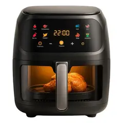 GENERICO - Freidora Digital Olla Aire Caliente Sin Aceite Air Fryer 10 Litros
