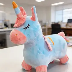 INFANTILES CAJUROMIX - Unicornio Saltarín Inflable Con Pijama Sonido Luz