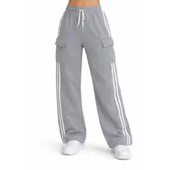 YOGA & GYM - Jogger CARGO Deportivo De Pierna Recta Con Franjas Laterales