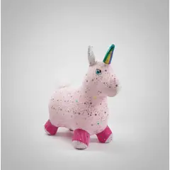 INFANTILES CAJUROMIX - Caballito Con Pijama Saltarín Inflable Unicornio Rosado Estrellas