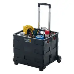 GENERICO - Carro Cesto Plegable Ruedas Carrito Compras Portátil