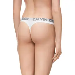 CALVIN KLEIN - Pantie Blanco Tipo Tanga En Algodón Para Mujer