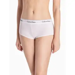CALVIN KLEIN - Panties Blanco BoyShort En Algodón Para Mujer