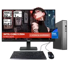 Lenovo - MINI PC INTEL CORE 5 210H 32GB RAM 1TB SSD WINDOWS 11 PRO 24'' FHD