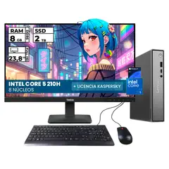 Lenovo - MINI PC INTEL CORE 5 210H 8GB RAM 2TB SSD WINDOWS 11 PRO 24'' FHD