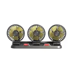 GENERICO - Ventilador De Tres Cabezas Regulable Para Coche