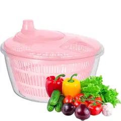 GENERICO - Lavadora y Secador De Ensaladas Manual 22.8cm Escurridor De Frutas y Verduras PP Duradero