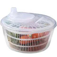 GENERICO - Lavadora y Secador De Ensaladas Manual 22.8cm Escurridor De Frutas y Verduras PP Duradero