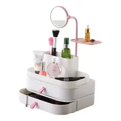 GENERICO - Organizador de Maquillaje con Espejo y Cajones