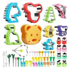 GENERICO - Kit Cortador De Figuras Moldes Para Comidas De Niños 32 Piezas