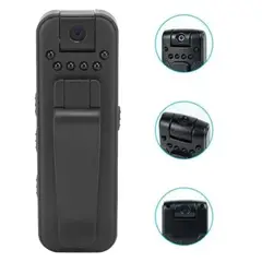 GENERICO - Mini Cámara Corporal Bodycam Visión Nocturna Clip Portátil