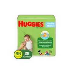 GENERICO - Pañales Huggies Active Sec Etapa 0 x25 Recién Nacido