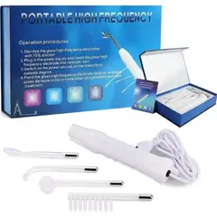 GENERICO - Alta Frecuencia Electroterapia, Portátil Facial Corporal 4 Electrodos