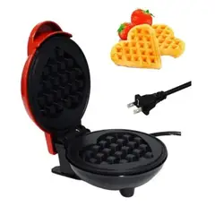 GENERICO - Waflera Eléctrica Mini Wafles Antiadherente figura Corazón