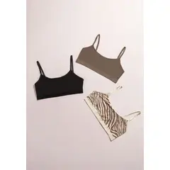 FORMAS INTIMAS - Top Paq X3 Mujer Multicolor Fi 114337
