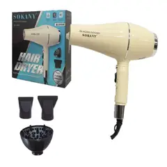 SOKANY - Secador De Pelo Potente 2000w Con Difusor Y Accesorios