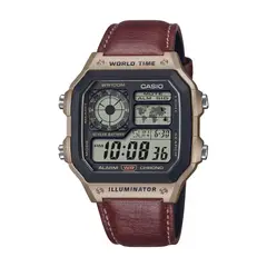 CASIO - Reloj Moderno Digital AE-1200WHL-5A Cafe Para Caballero