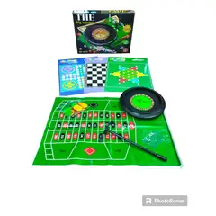 GENERICO - Multijuegos 5 En 1 Juego Casino Ruleta Tapete Cartas Adulto