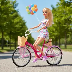 007PLUS - Juego de muñeca con adorables accesorios - bicicleta y perrito