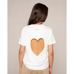 BASICAL - Camiseta Corazon Abierto Blanco