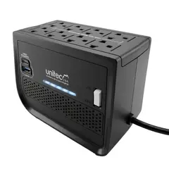 UNITEC - Regulador de Voltaje Automático I-682 1600VA/800W con 8 Tomas + USB y USB-C