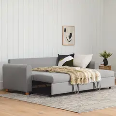 SOFA MARKET - Sofa Cama Cajon Dominica 3 Puestos Tela Colores Varios