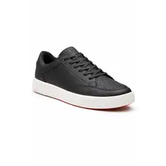 DEPORTIVA - Tenis Casual Hombre Suela Bicolor Urbano Moderno-Negro