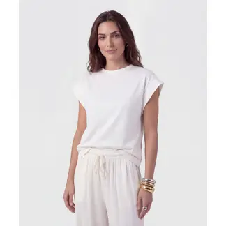 PATPRIMO - Camiseta Para Mujer Manga Corta Cuello Redondo Color Blanco Marca #30097802