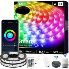 LEDMAX - Cinta De Luz Led Rgb 10 Metros Tira Led Control Wifi Alexa