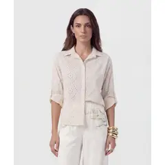 PATPRIMO - Camisa Para Mujer Manga Larga Beige #30018215