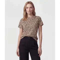 PATPRIMO - Camiseta Para Mujer Manga Corta Cuello Redondo Color Café Marca #30099266