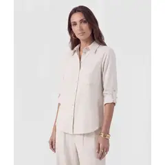 PATPRIMO - Camisa Para Mujer Manga Larga Color Crema Marca #30019433
