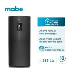 MABE - Nevera Convencional 235 L Brutos Black Steel RMU235NACC